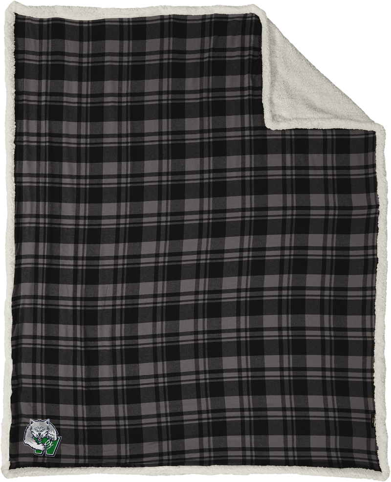 Woodbridge Wolfpack Flannel Sherpa Blanket