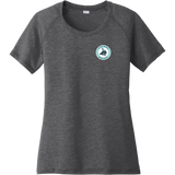 Lab Vikings Ladies PosiCharge Tri-Blend Wicking Scoop Neck Raglan Tee