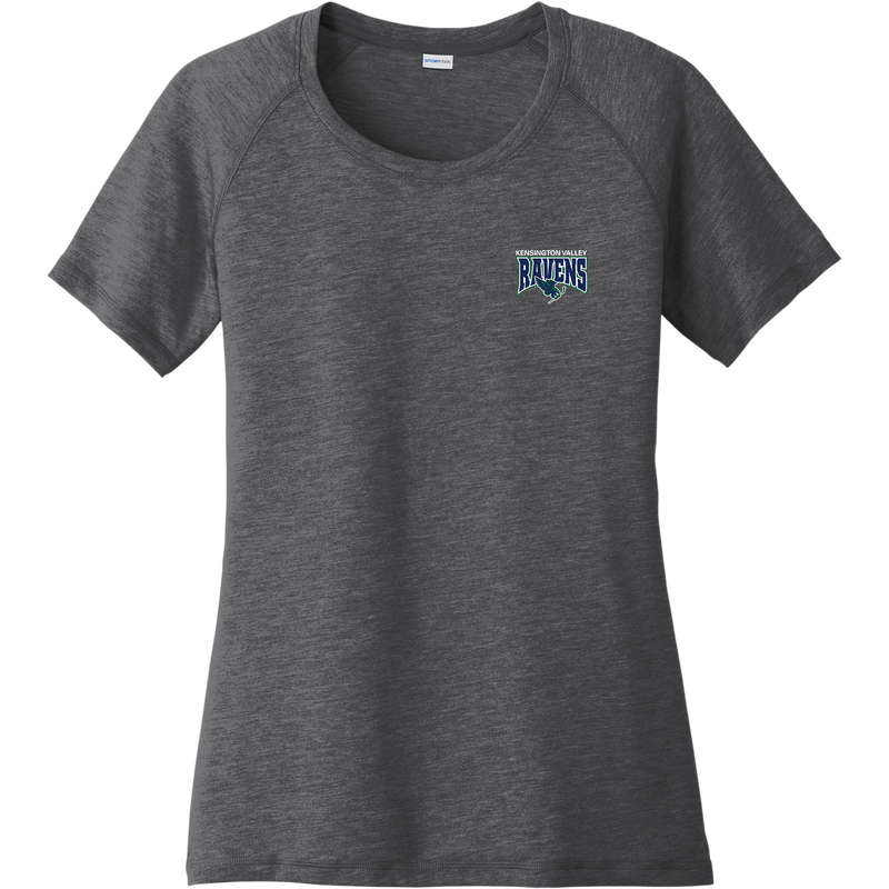 Kensington Valley Ravens Ladies PosiCharge Tri-Blend Wicking Scoop Neck Raglan Tee