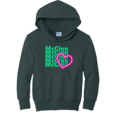 McGinn Elementary 'Neon Heart' Youth Core Fleece Pullover Hooded Sweatshirt