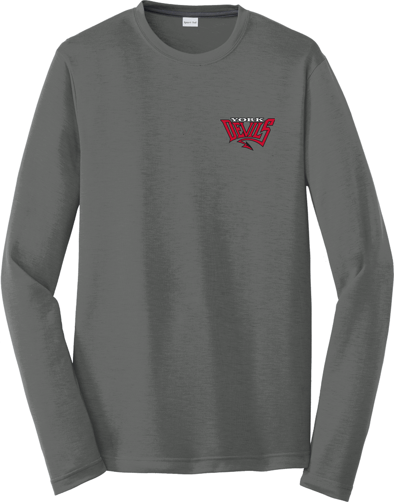 York Devils Long Sleeve PosiCharge Competitor Cotton Touch Tee