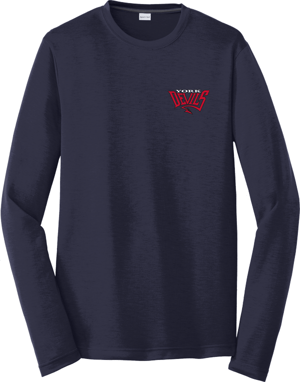 York Devils Long Sleeve PosiCharge Competitor Cotton Touch Tee