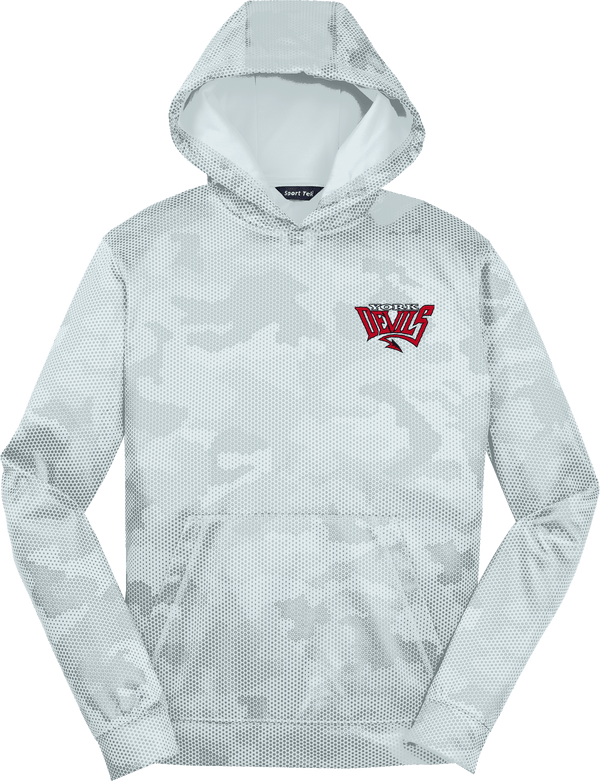 York Devils Youth Sport-Wick CamoHex Fleece Hooded Pullover