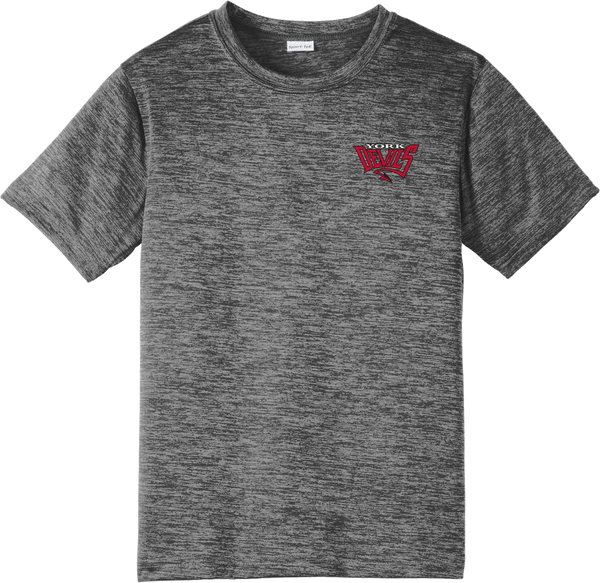 York Devils Youth PosiCharge Electric Heather Tee