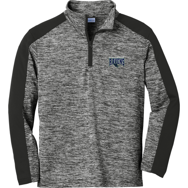 Kensington Valley Ravens Youth PosiCharge Electric Heather Colorblock 1/4-Zip Pullover