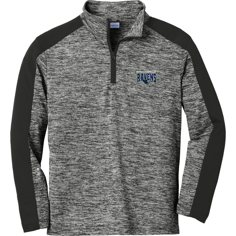 Kensington Valley Ravens Youth PosiCharge Electric Heather Colorblock 1/4-Zip Pullover