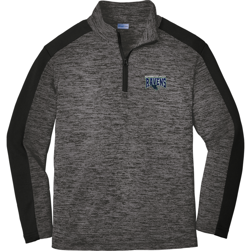 Kensington Valley Ravens Youth PosiCharge Electric Heather Colorblock 1/4-Zip Pullover